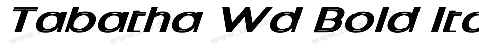 Tabatha Wd Bold Italic字体转换